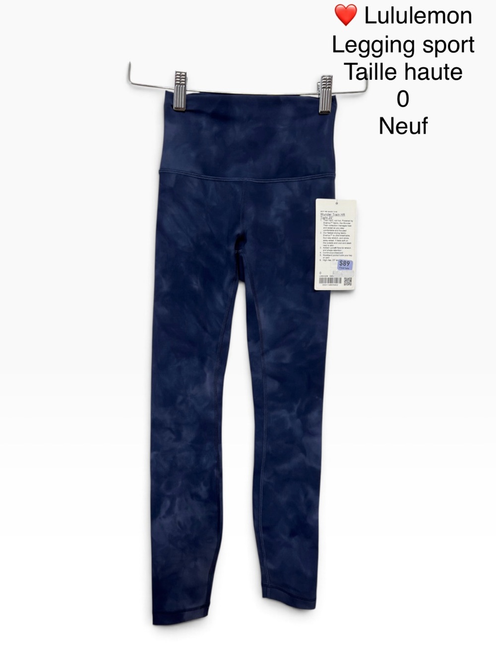 lululemon athletica Kids High-Rise Navy Tie-Dye Leggings